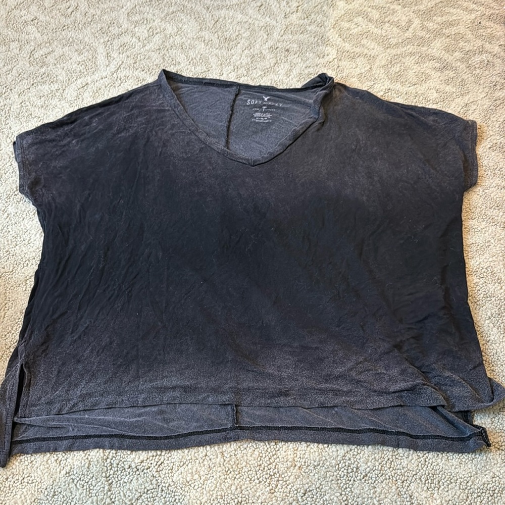 American Eagle soft & sexy faded black/grey tee